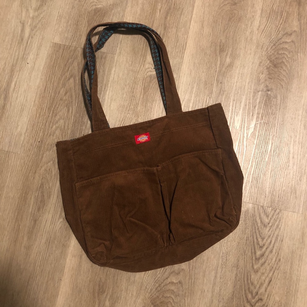 Dickies Brown Corduroy Tote with Pockets